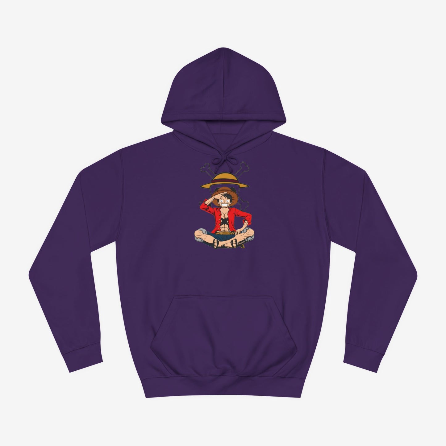 Luffy Custom Hoodie Purple XS 