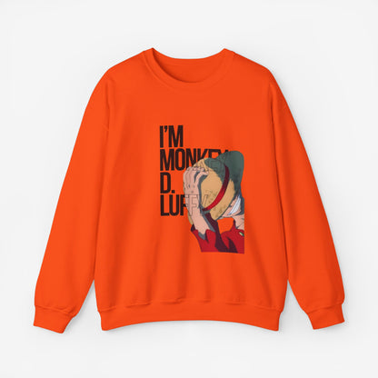 Monkey D Luffy Unisex Sweatshirt S Orange 