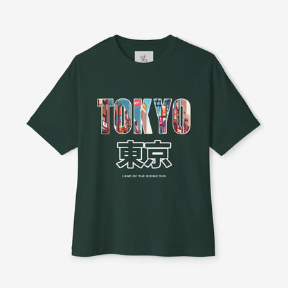 TOKYO Oversized Boxy Tee Forest XS 