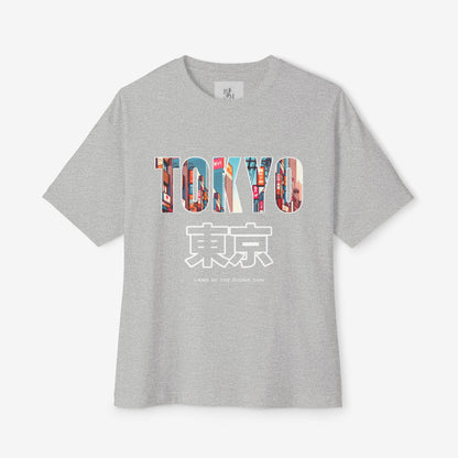 TOKYO Oversized Boxy Tee Athletic Heather XS 