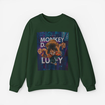 Luffy Sweatshirt S Forest Green 