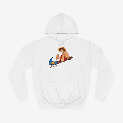 Nike Luffy Custom Hoodie Design Arctic White XS 