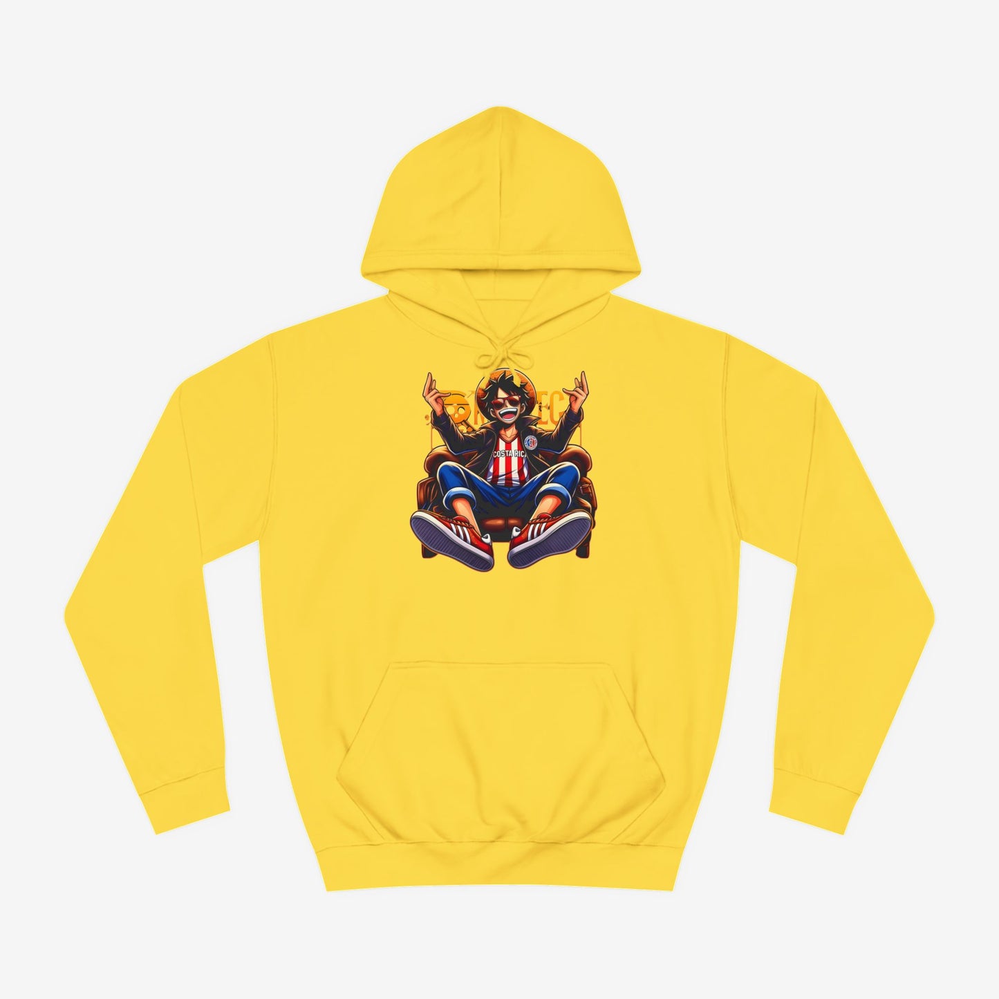 One Piece Luffy Custom Hoodie Sun Yellow XS 