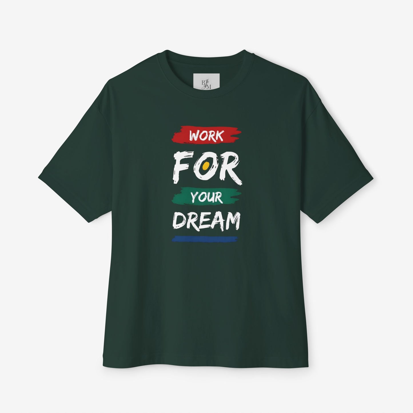 WORK FOR DREAMS Oversized Boxy Tee Forest XS 