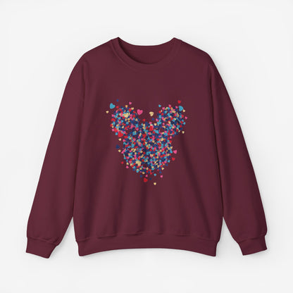 Sweatshirt Mickey Mouse Art Design S Maroon 