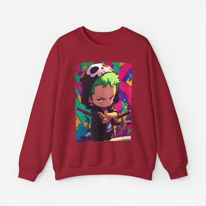 Zoro Cartoon Sweatshirt Antique Cherry Red S 