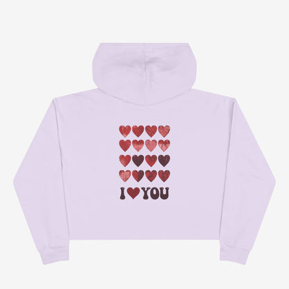 I Love You Crop Hoodie