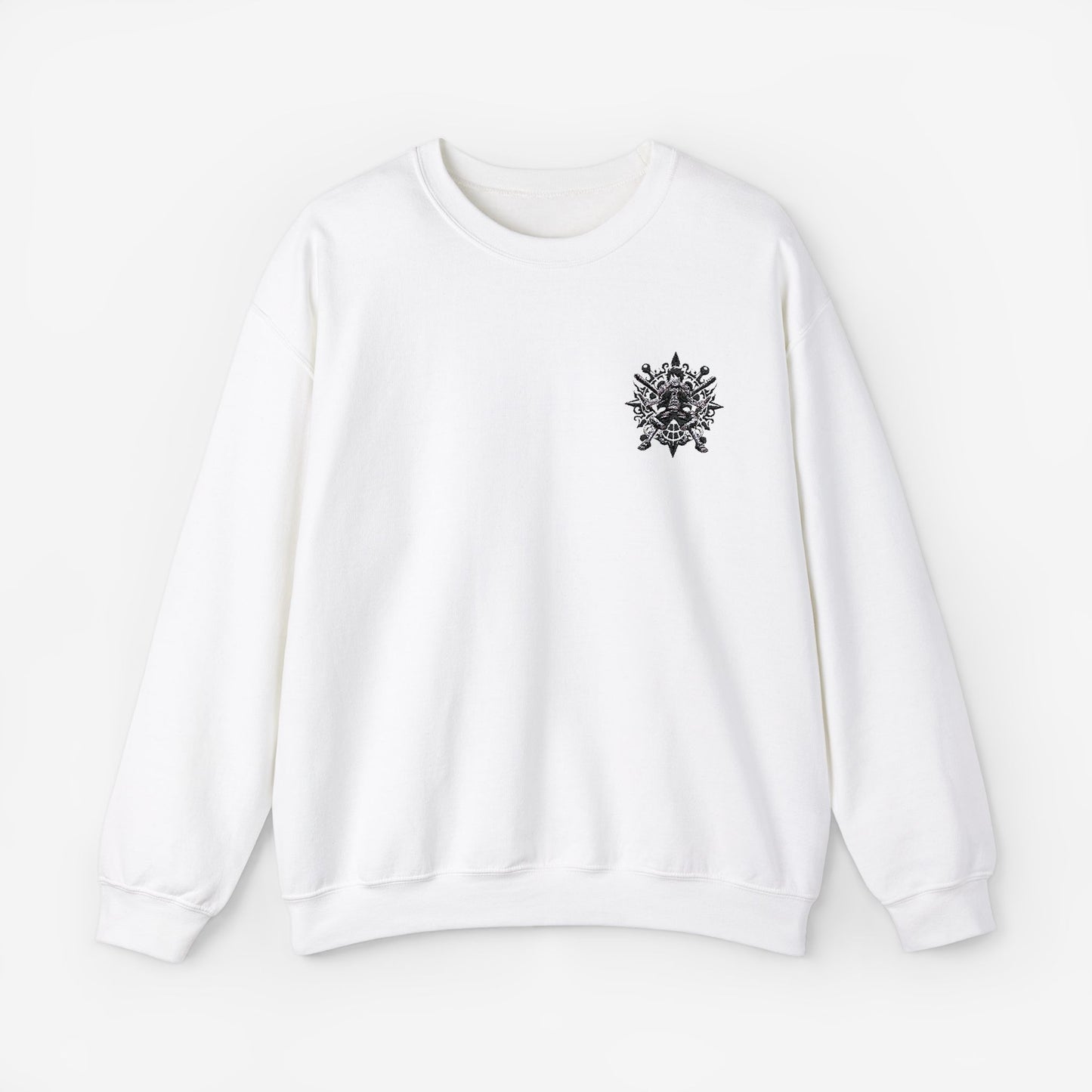 Embroidery Crewneck Sweatshirt One Piece