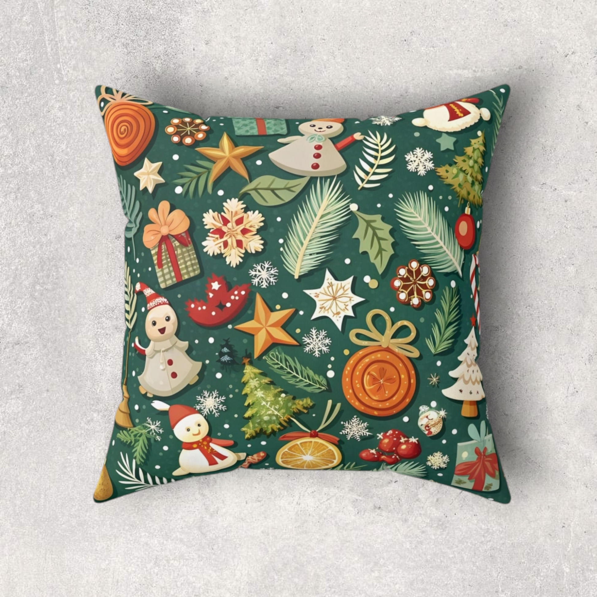 Spun Polyester Christmas Pillow 