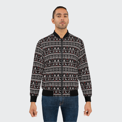 Men's Bomber Jacket Christmas Design 