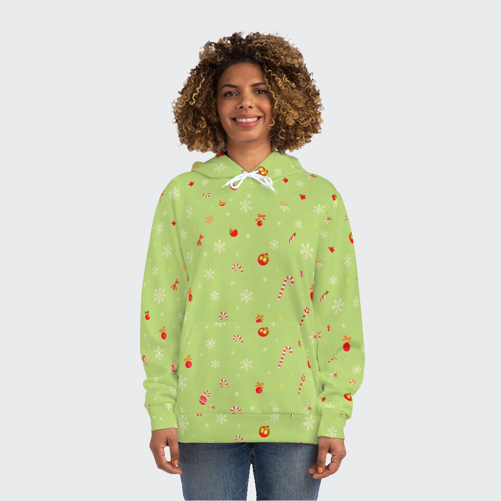 Christmas Green Pattern Fashion Hoodie 