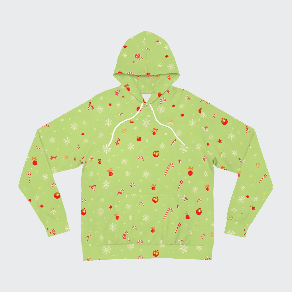 Christmas Green Pattern Fashion Hoodie 