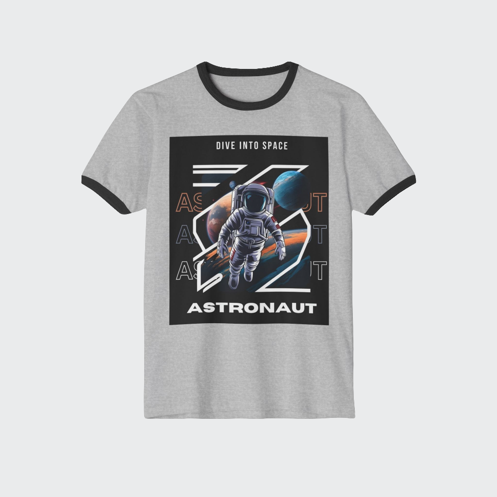 SPACE Custom T-Shirt Heather Grey/Black XS 