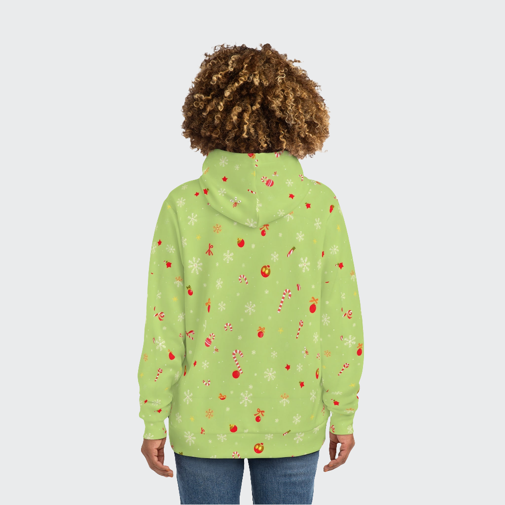 Christmas Green Pattern Fashion Hoodie 