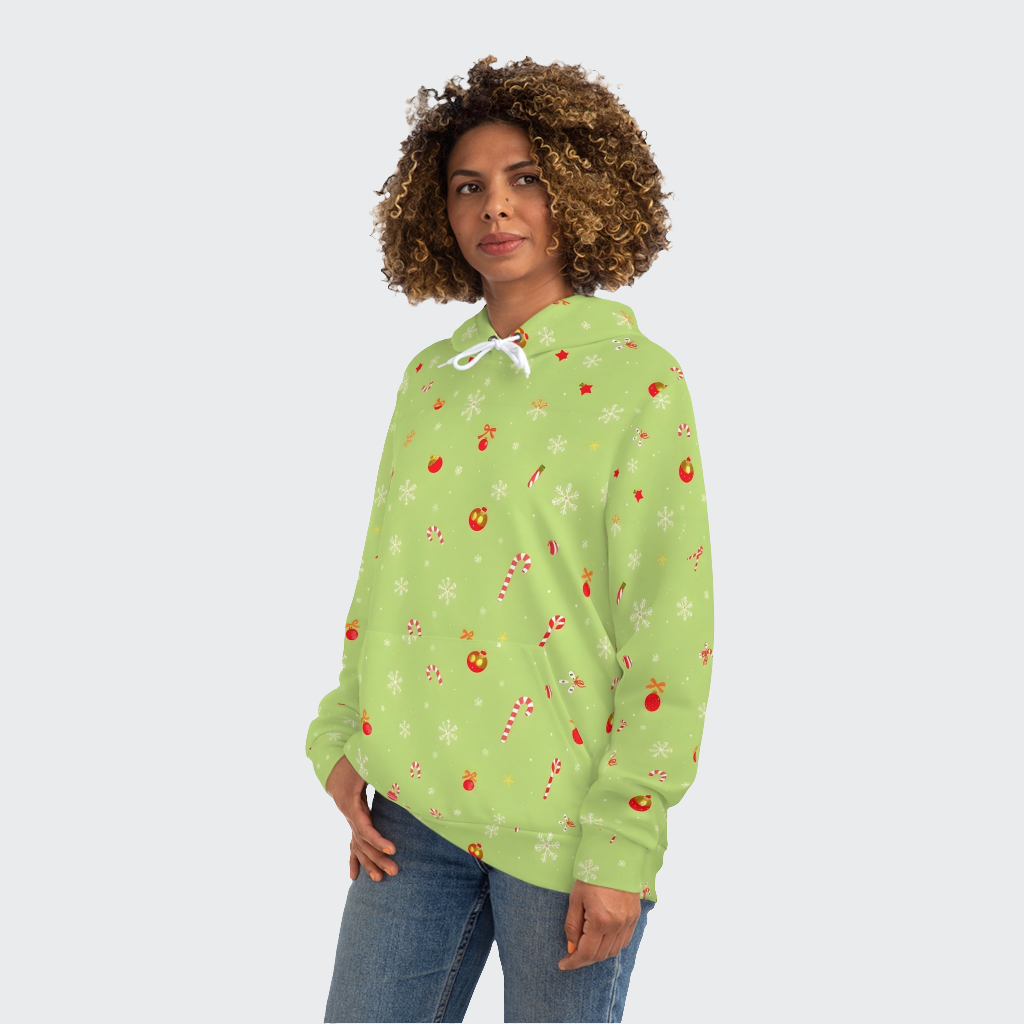 Christmas Green Pattern Fashion Hoodie 