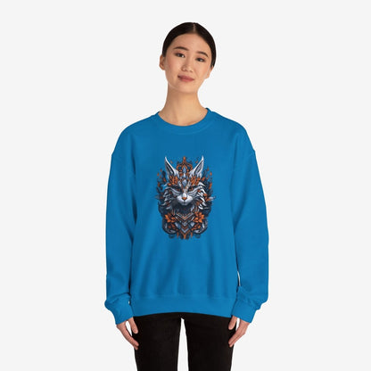 Cat Mandalas artwork Sweatshirt Crew neckDTGEmbroidery