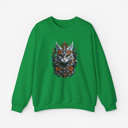 Cat Mandalas artwork Sweatshirt Crew neckDTGEmbroidery