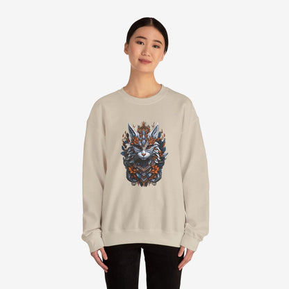 Cat Mandalas artwork Sweatshirt Crew neckDTGEmbroidery