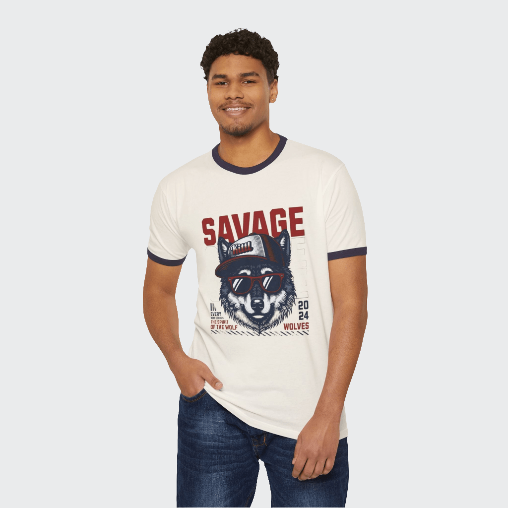 Custom T-Shirt Savage Design CottonCrew neckDTG