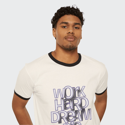 Custom T-Shirt work hard dream big CottonCrew neckDTG