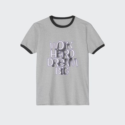 Custom T-Shirt work hard dream big CottonCrew neckDTG