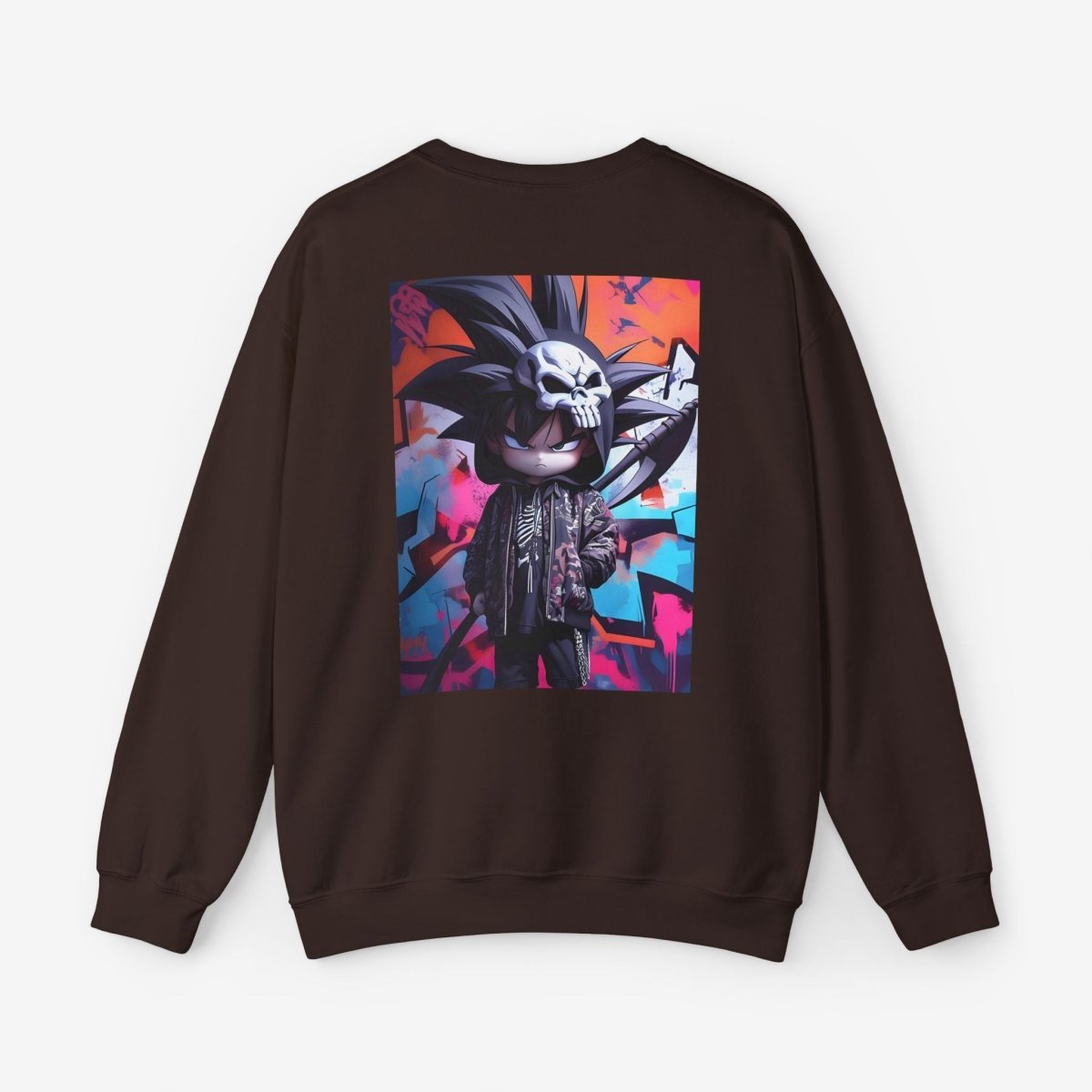 Death Scythe Goku Sweatshirt Crew neckDTGEmbroidery