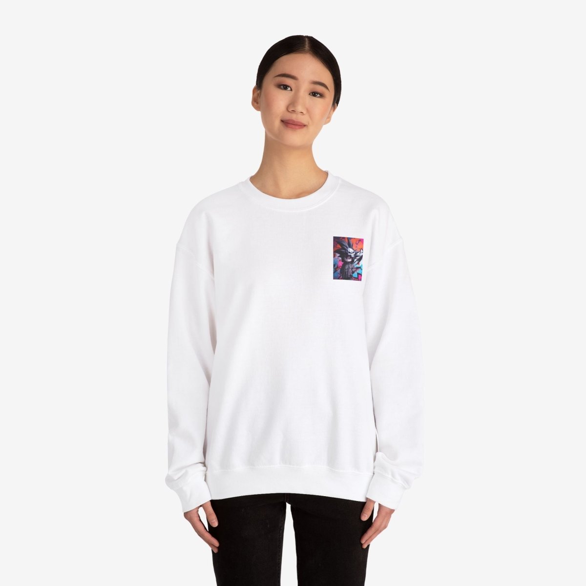 Death Scythe Goku Sweatshirt Crew neckDTGEmbroidery