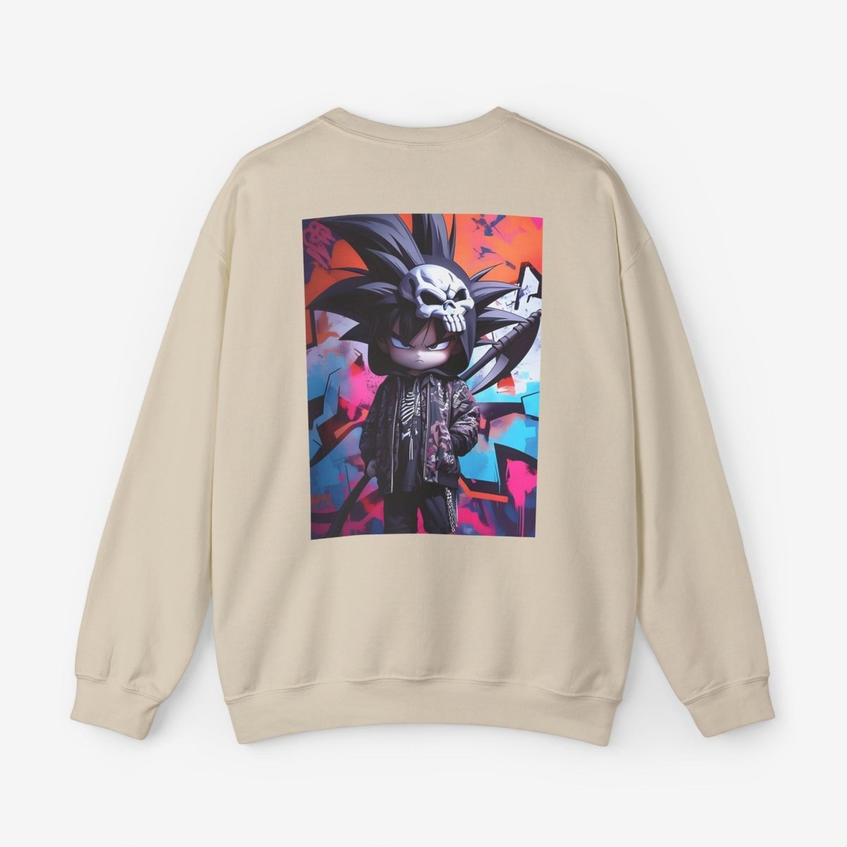 Death Scythe Goku Sweatshirt Crew neckDTGEmbroidery