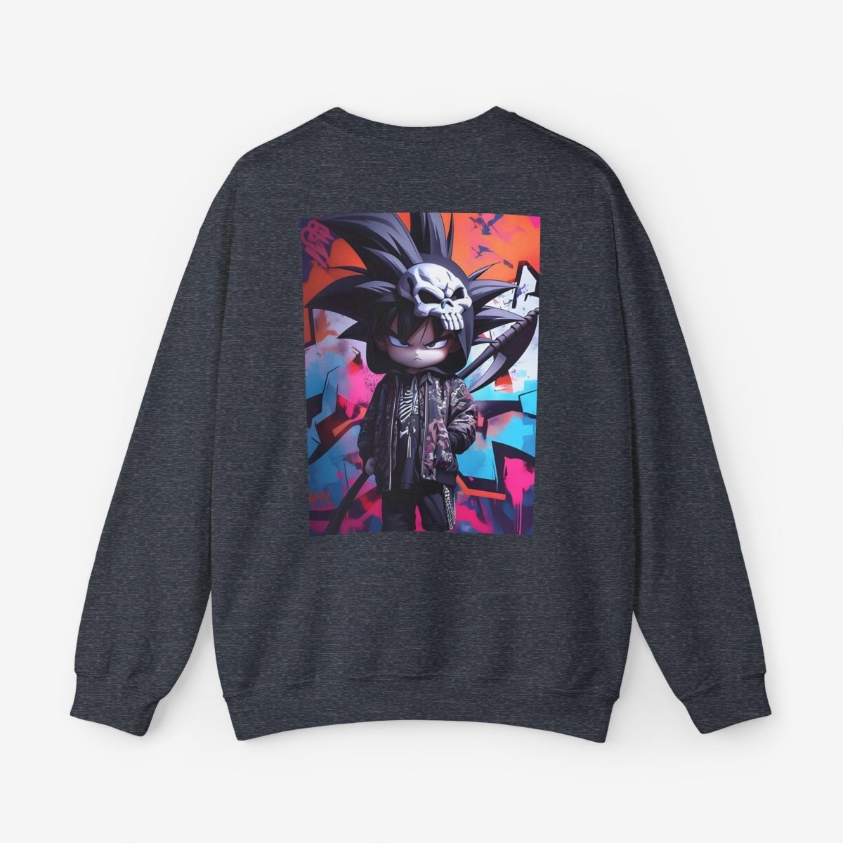 Death Scythe Goku Sweatshirt Crew neckDTGEmbroidery