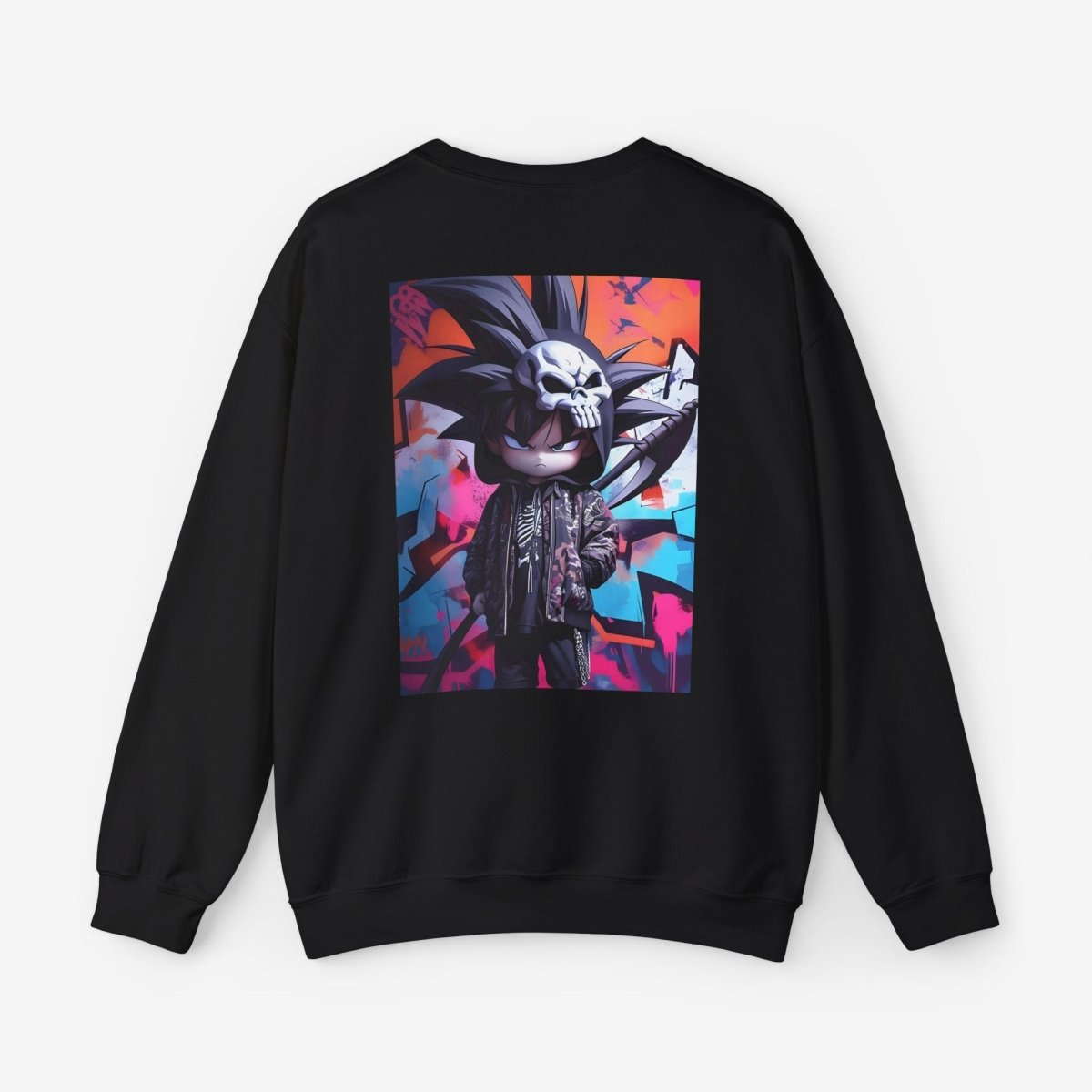 Death Scythe Goku Sweatshirt Crew neckDTGEmbroidery