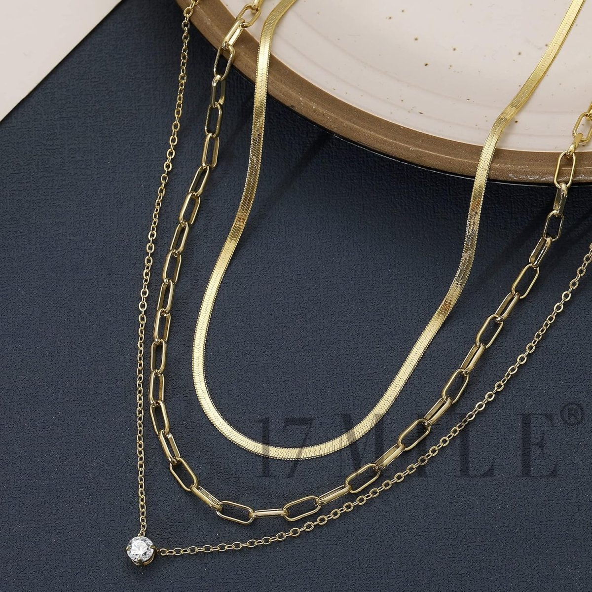 Gold Layered Choker Necklace for Women Girls ChainChokerCross