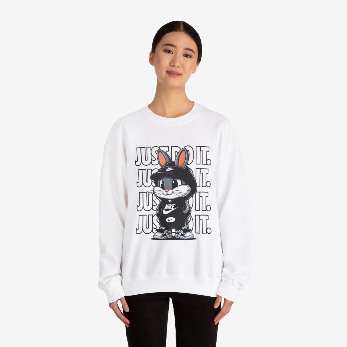 JUST DO IT Sweatshirt Crew neckDTGEmbroidery