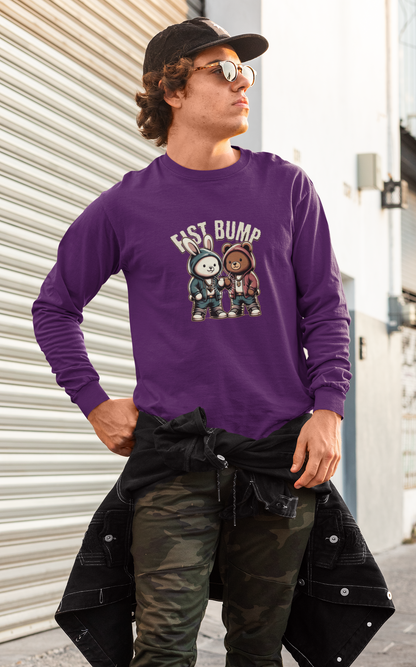 First Bump Long Sleeve T Shirt S Purple 