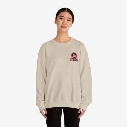 Luffy Both Side Sweatshirt Crew neckDTGEmbroidery