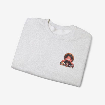 Luffy Both Side Sweatshirt Crew neckDTGEmbroidery