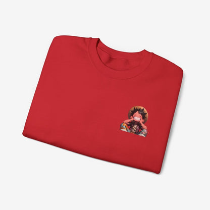 Luffy Both Side Sweatshirt Crew neckDTGEmbroidery