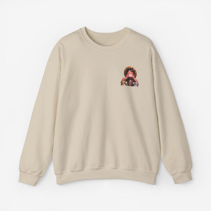 Luffy Both Side Sweatshirt Crew neckDTGEmbroidery