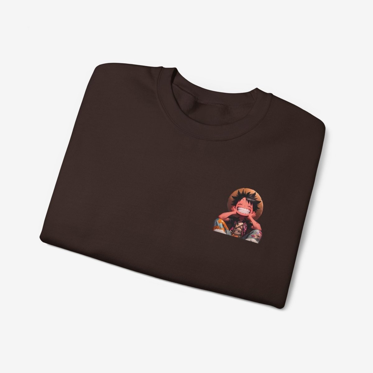 Luffy Both Side Sweatshirt Crew neckDTGEmbroidery