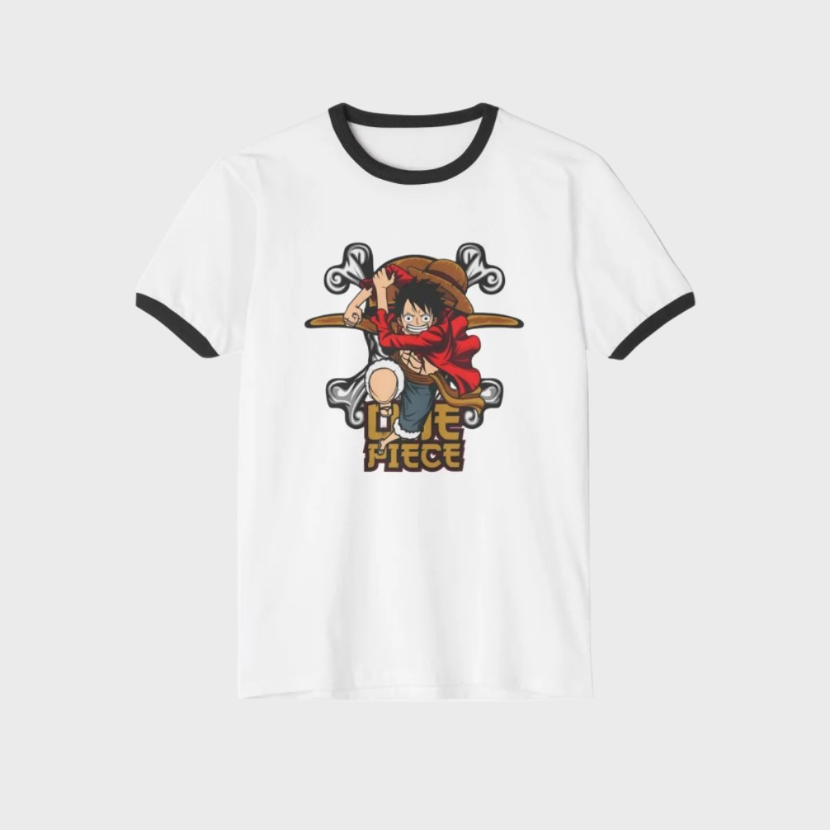 Luffy Monkey Custom T-Shirt CottonCrew neckDTG