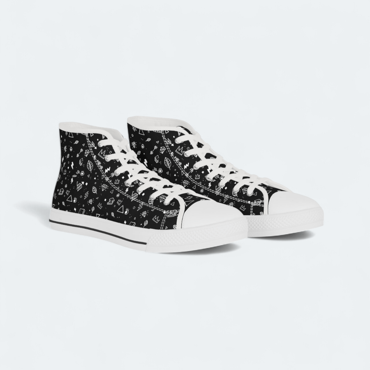 Men's High Top Sneakers All Over PrintAOPfootwear