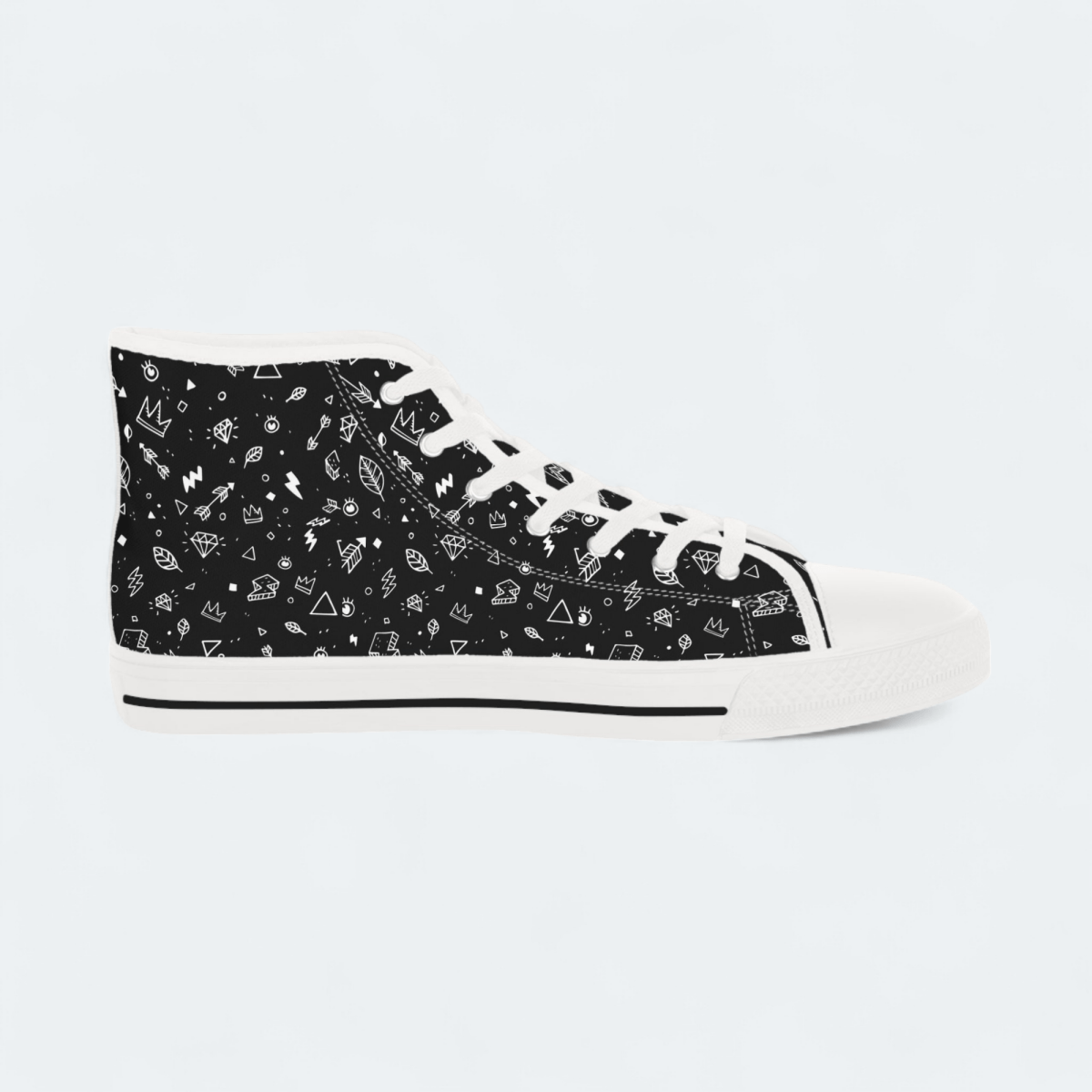 Men's High Top Sneakers All Over PrintAOPfootwear