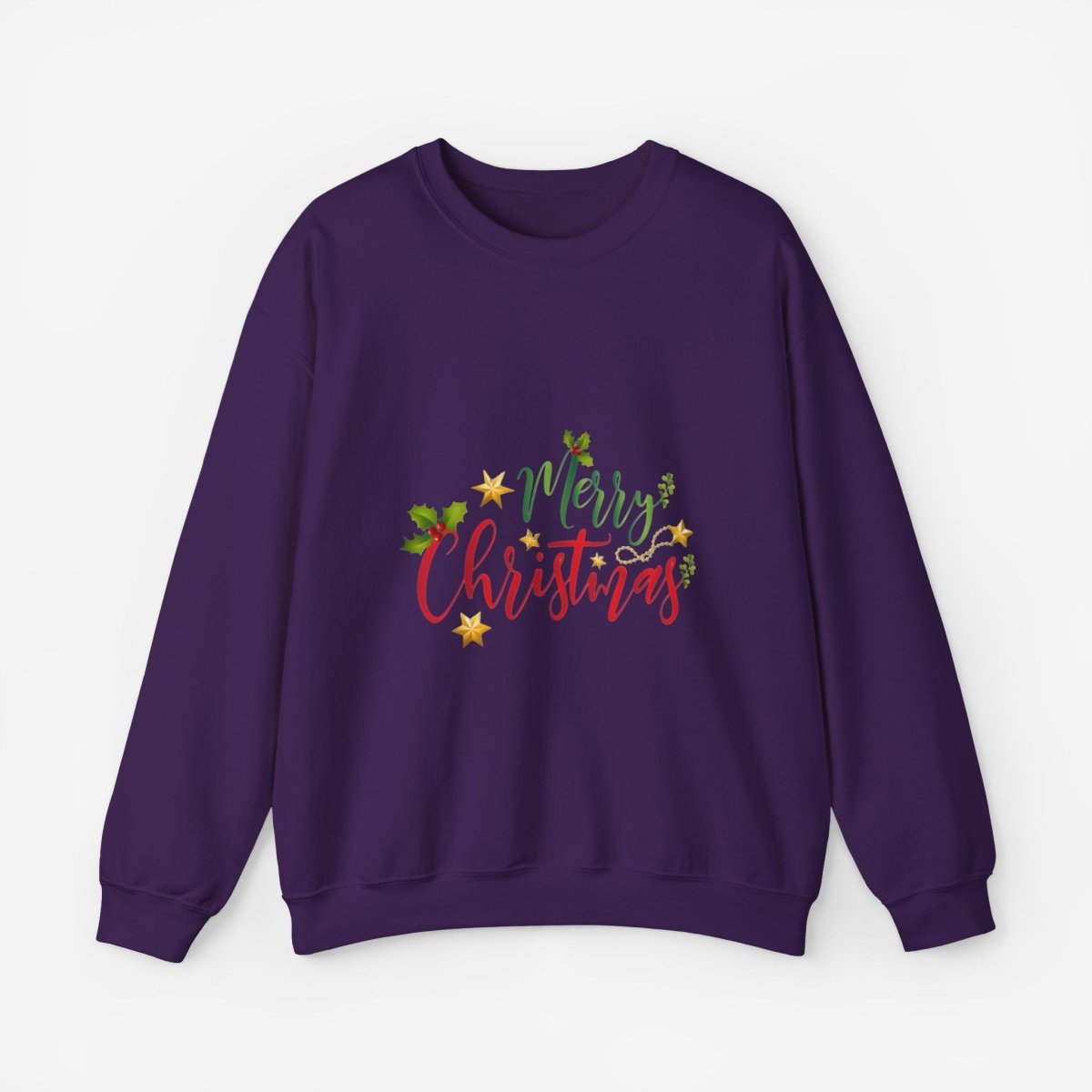 Merry Christmas Crewneck Sweatshirt Crew neckDTGEmbroidery