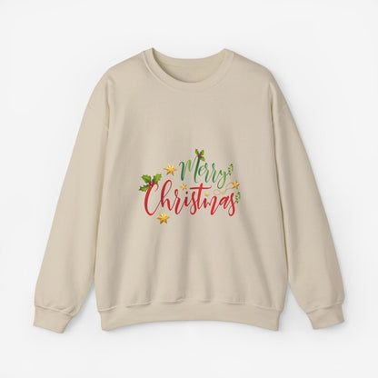 Merry Christmas Crewneck Sweatshirt Crew neckDTGEmbroidery