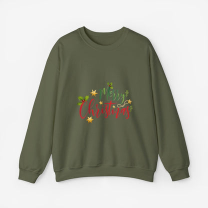 Merry Christmas Crewneck Sweatshirt Crew neckDTGEmbroidery