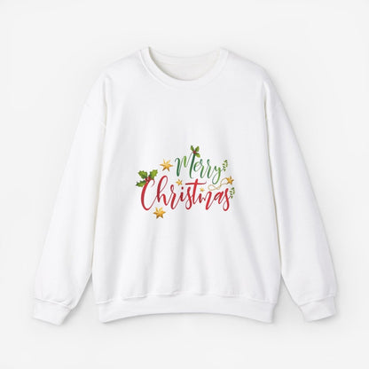 Merry Christmas Crewneck Sweatshirt Crew neckDTGEmbroidery