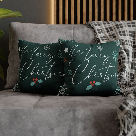 Merry Christmas Square Pillowcase All Over PrintAOPBed