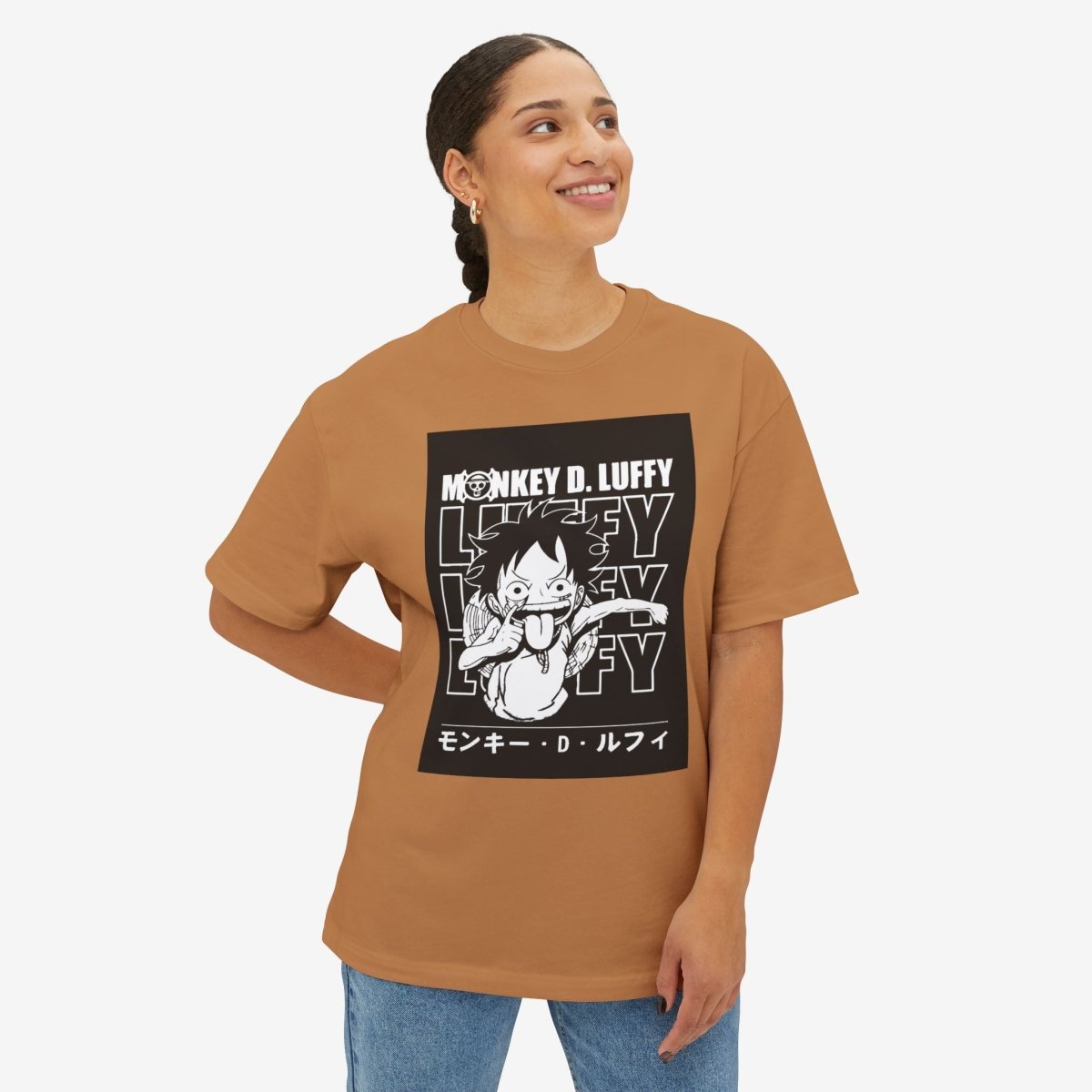 Monkey d luffy Oversized Tshirt CottonCrew neckDTG