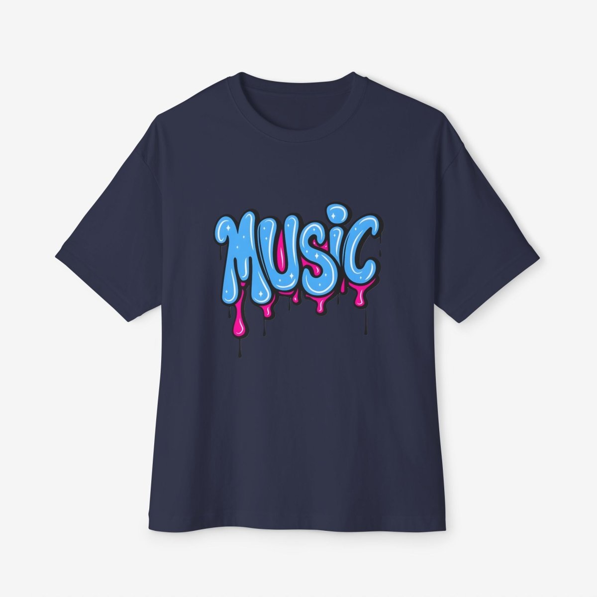 Music Oversized Tshirt CottonCrew neckDTG