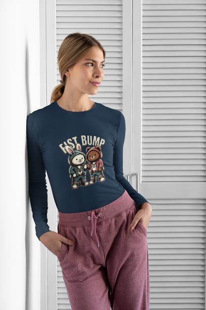 First Bump Long Sleeve T Shirt S Navy 