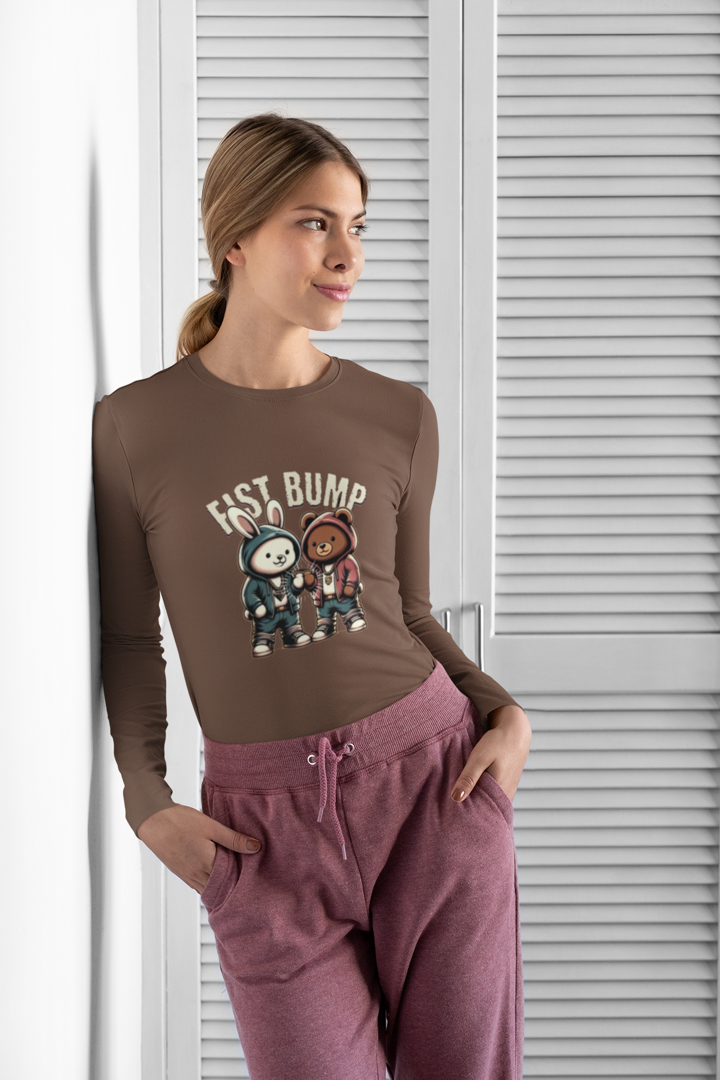 First Bump Long Sleeve T Shirt S Dark Chocolate 